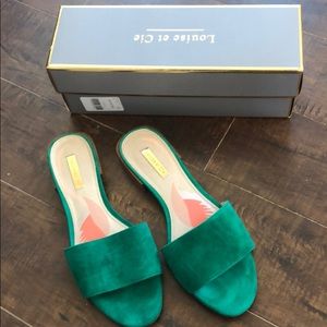 louis et ciel emerald green sandales